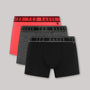 Ted Baker 3 Pack Cotton Stretch Fashion Trunks - Red / Black / Design