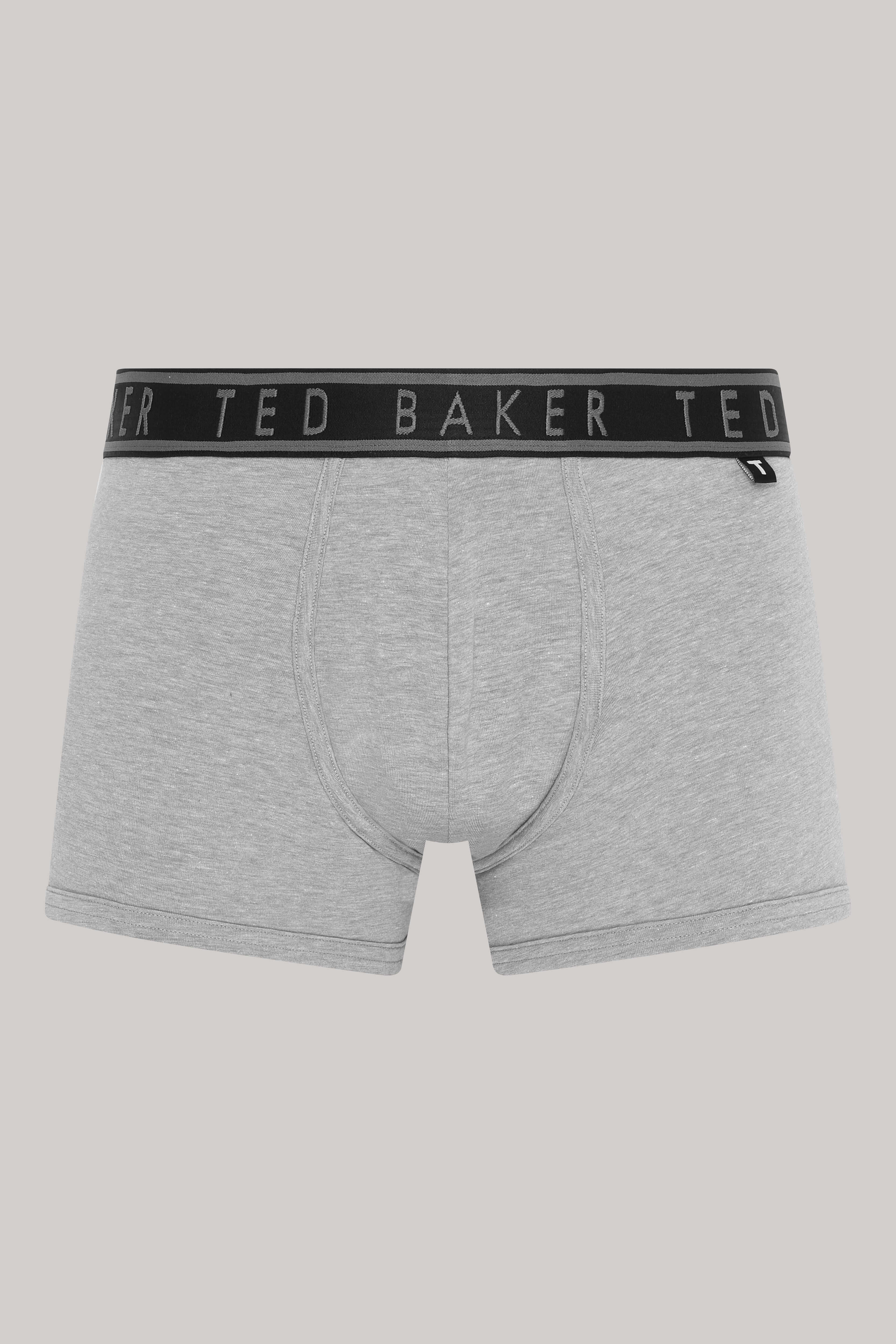 Ted Baker 3 Pack Cotton Stretch Fashion Trunks - Black / Grey / Print Flower