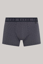 Ted Baker 3 Pack Cotton Stretch Fashion Trunks - Black / Grey / Charcoal Patterned