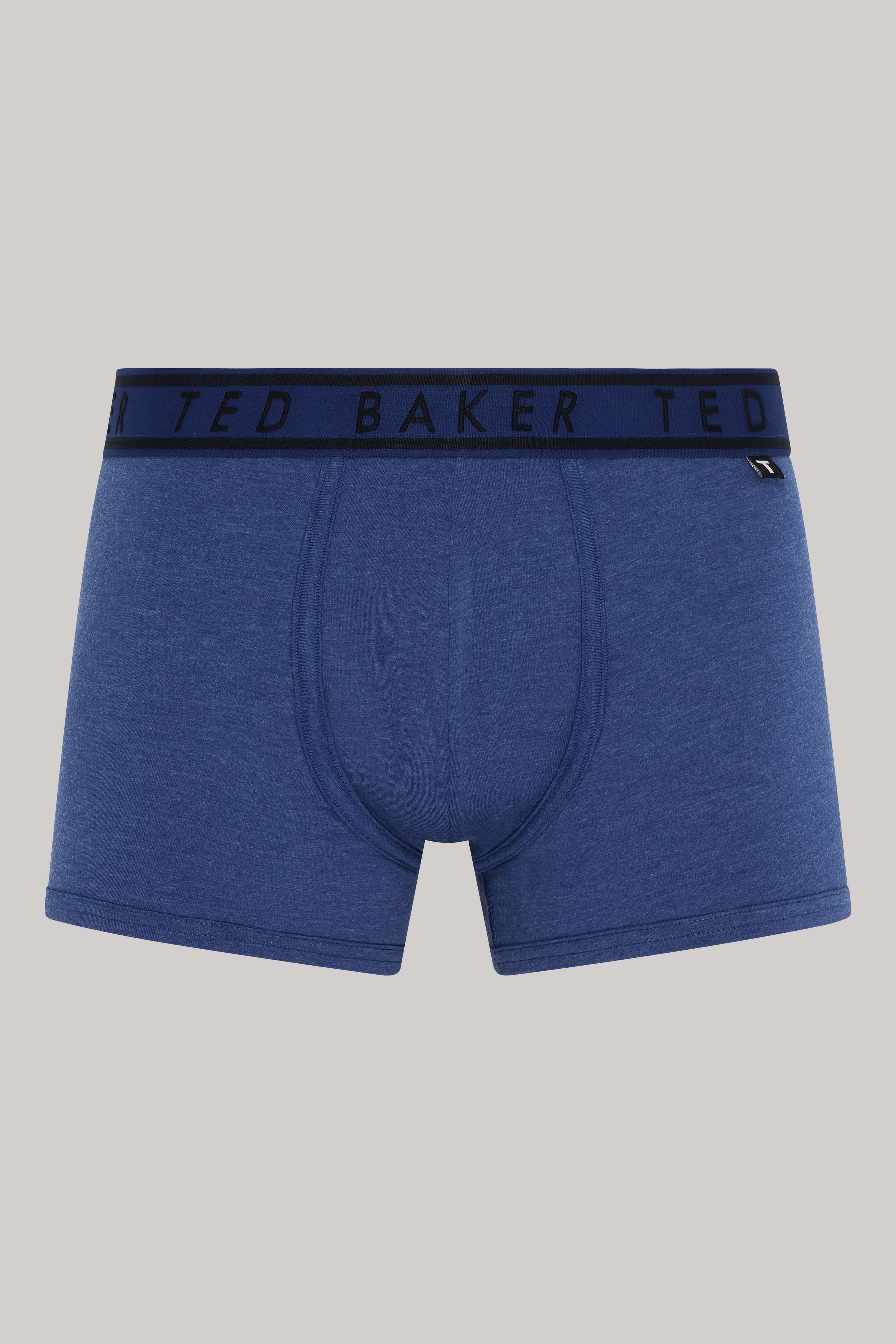 Ted Baker 3 Pack Cotton Stretch Fashion Trunks - Black / Blue / Purple Pattern