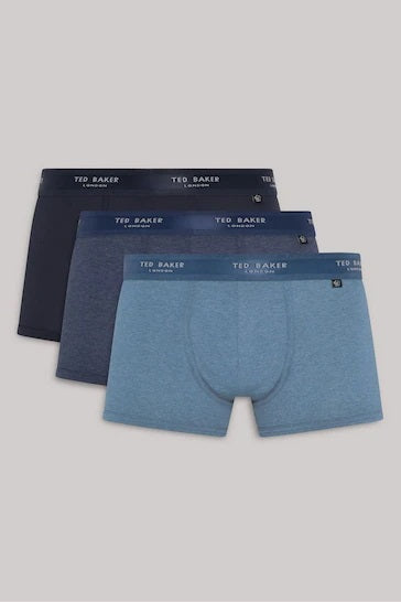 Ted Baker 3 Pack Cotton Stretch Trunks - Multi