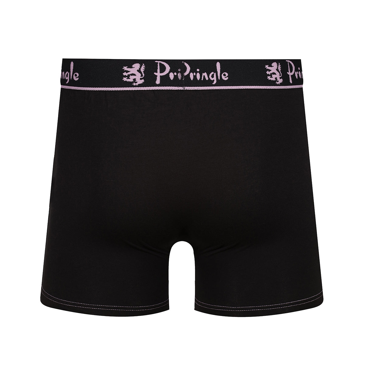 Pringle 3 Pack Men's Bamboo Boxers – Black with Red/Pink/Blue Logo