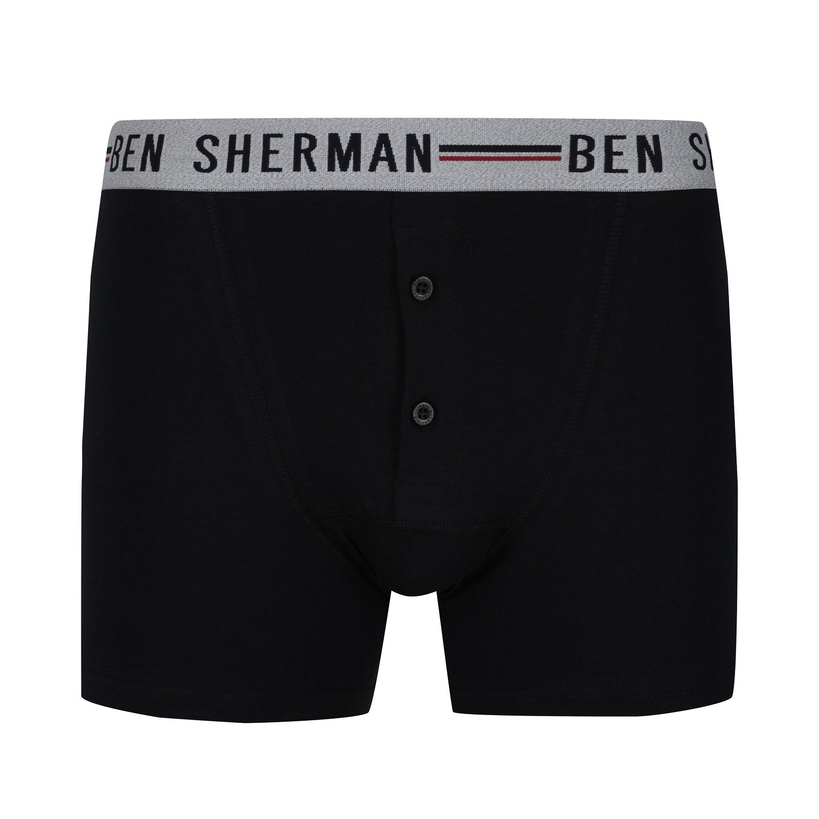 Ben Sherman Mens Jameson 3 Pack Boxer Shorts in Black-White