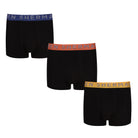 Ben Sherman Mens Achilles 3 Pack Trunks in Black