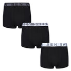 Ben Sherman Mens Bray 3 Pack Trunks in Black