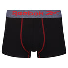 Reebok Mens Performance 3 Pack Boxer Short Sports Stott Trunks - Black