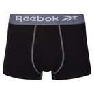 Reebok Mens Performance 3 Pack Boxer Short Sports Stott Trunks - Black