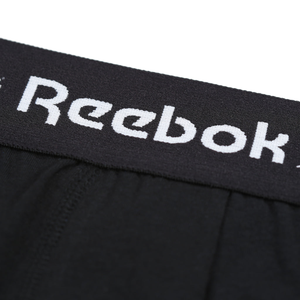 Reebok Mens Performance 3 Pack Short Sports Ennio Trunks - Black/White/Grey