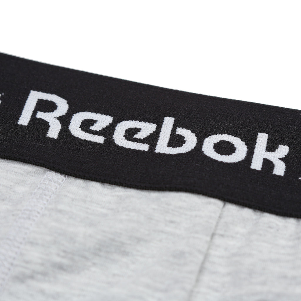 Reebok Mens Performance 3 Pack Short Sports Ennio Trunks - Black/White/Grey