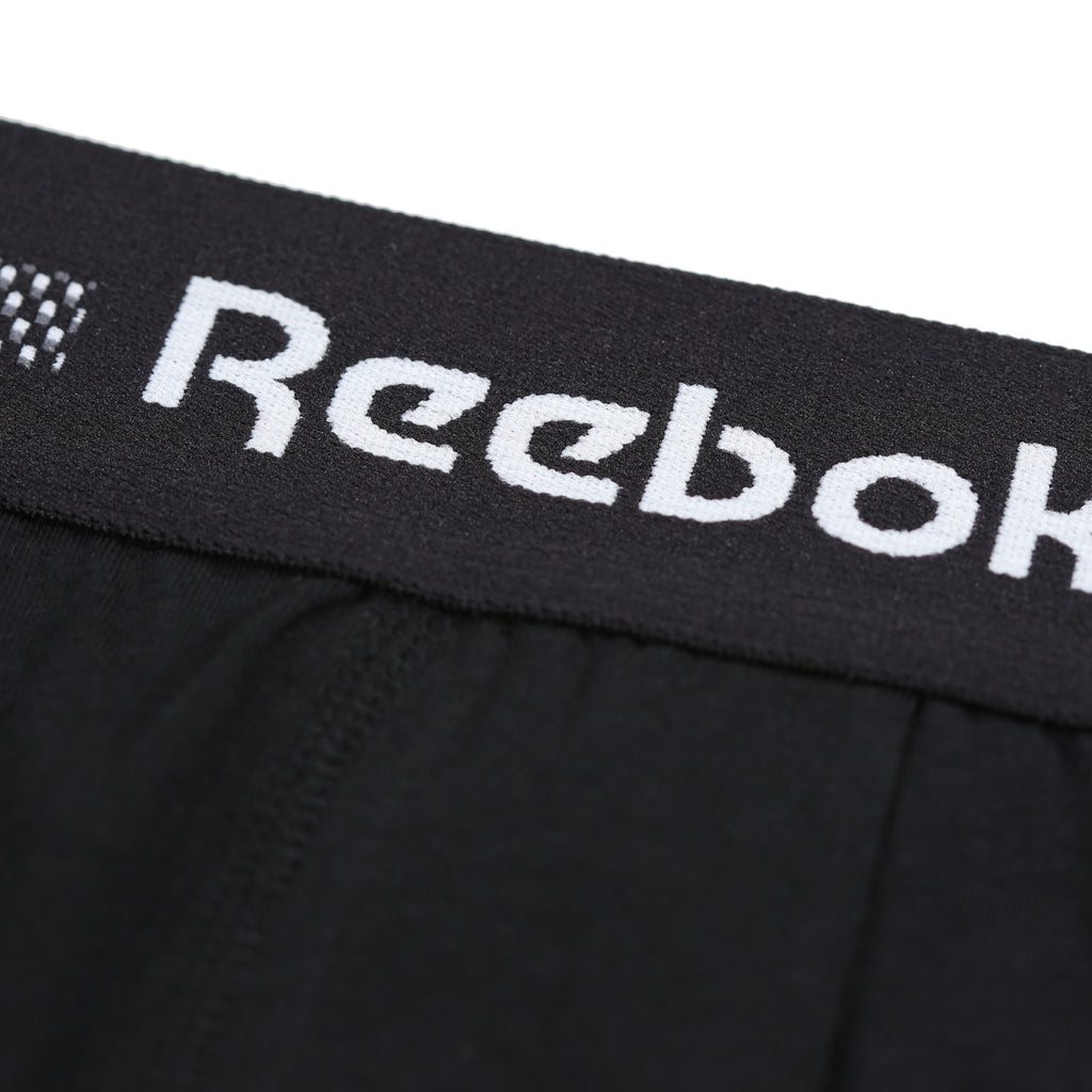 Reebok Mens Performance 3 Pack Short Sports Ennio Trunks - Black/White/Grey