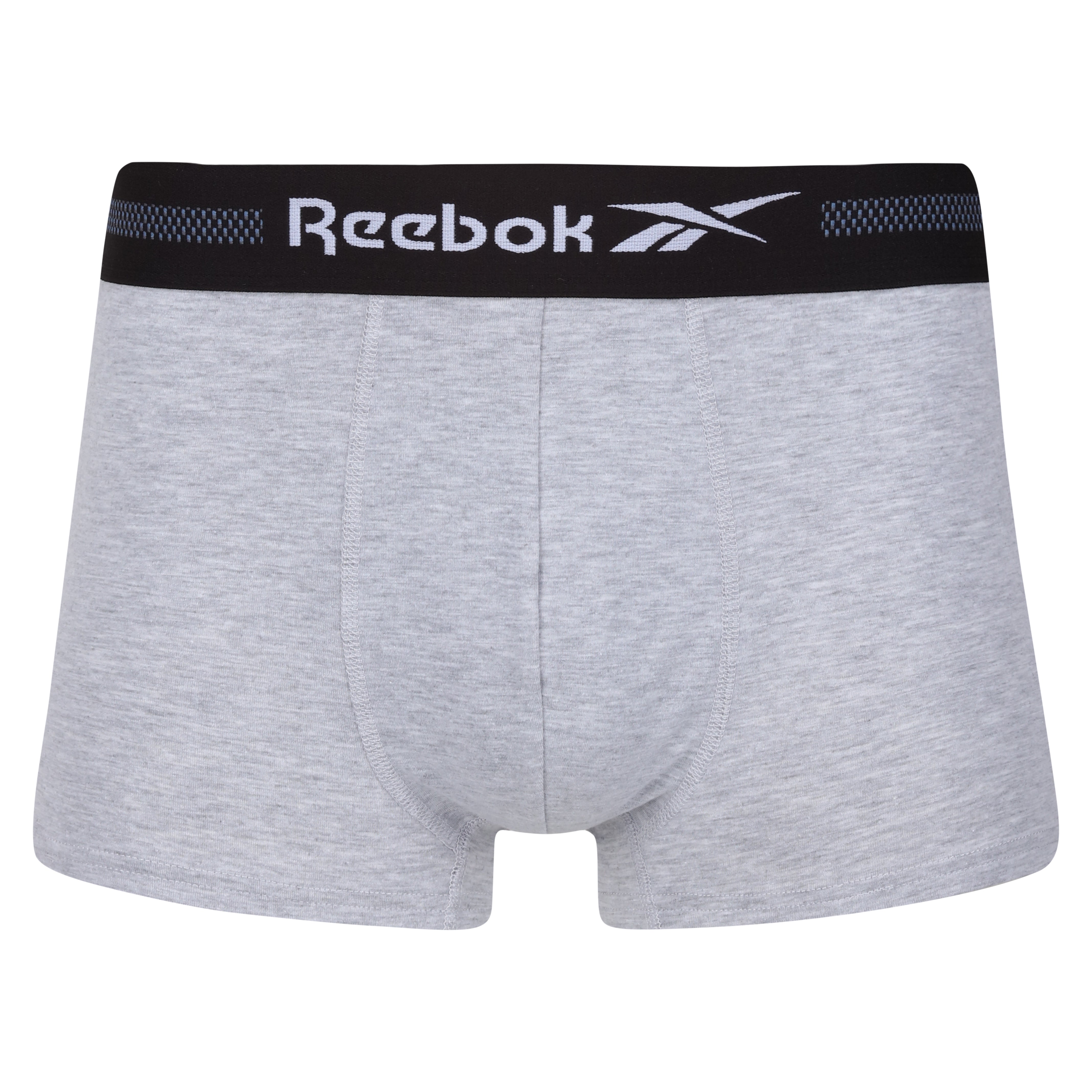 Reebok Mens 5 Pack Ennio Sports Trunks - Blue/Charcoal/Navy/White/Grey