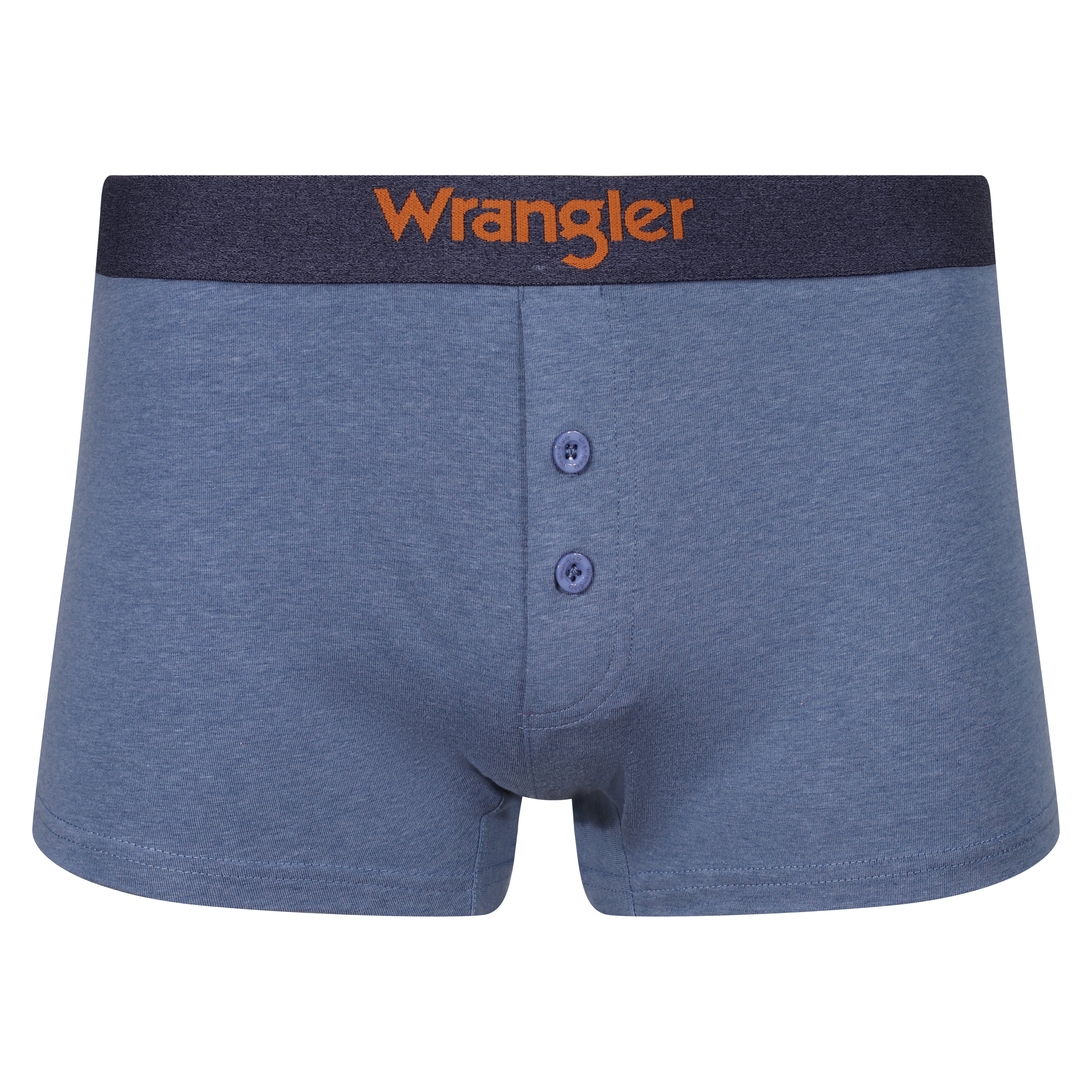 Wrangler Cotton Blend 3 Pack Button Fly Trunks - White/Dark Denim/Mid Denim