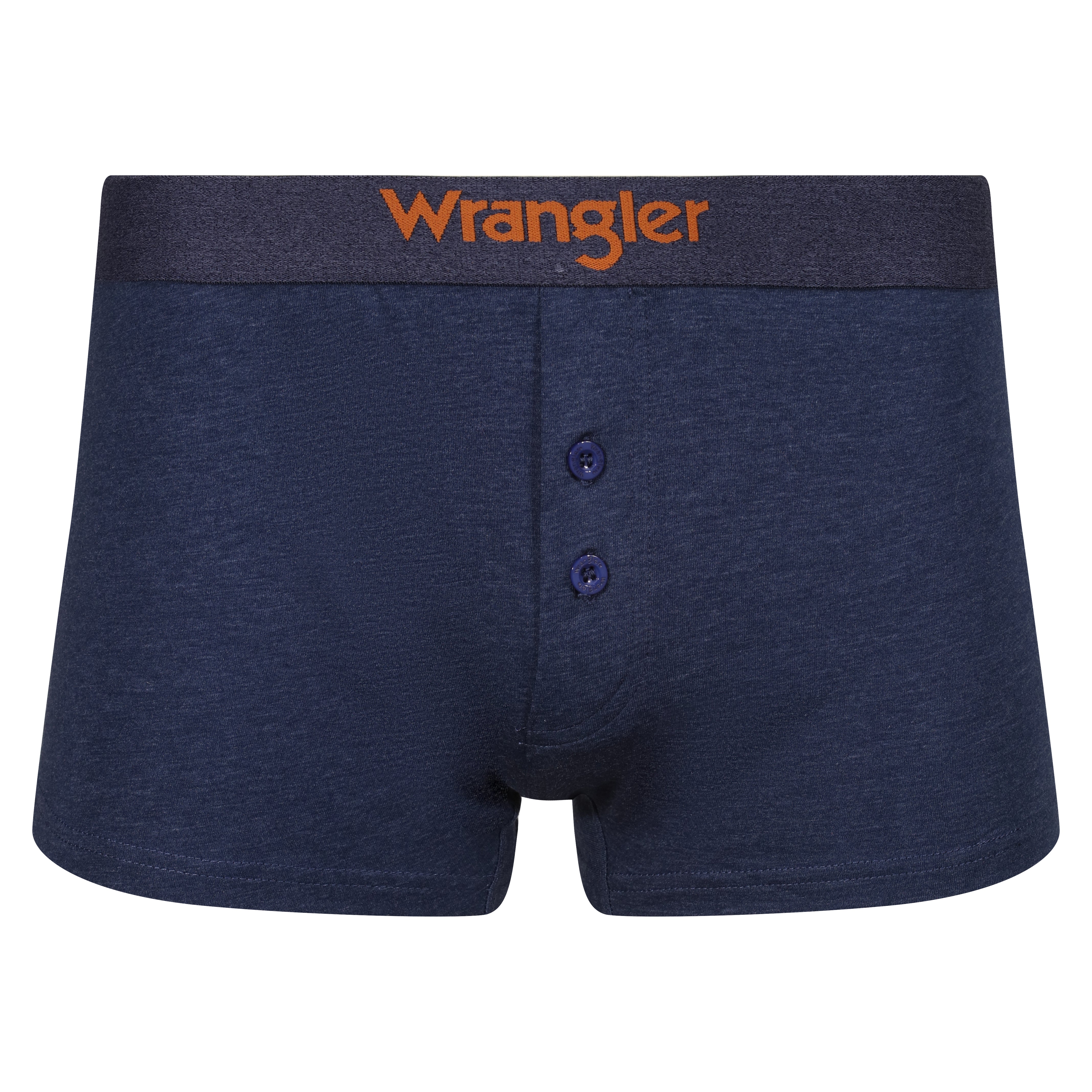 Wrangler Cotton Blend 3 Pack Button Fly Trunks - White/Dark Denim/Mid Denim