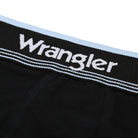 Wrangler 3 Pack Cotton Stretch Trunks - Black (White/Berry/Blue Waistbands)