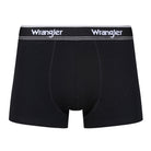 Wrangler 3 Pack Cotton Stretch Trunks - Black (White/Berry/Blue Waistbands)