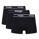 Wrangler 3 Pack Cotton Stretch Trunks - Black (White/Berry/Blue Waistbands)