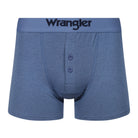 Wrangler 3 Pack Button Fly Cotton Stretch Boxers - Grey Marl/Navy/Dk Denim Marl