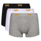 Lee 3 Pack Cotton Stretch Harkins Trunks - Black/White/Grey