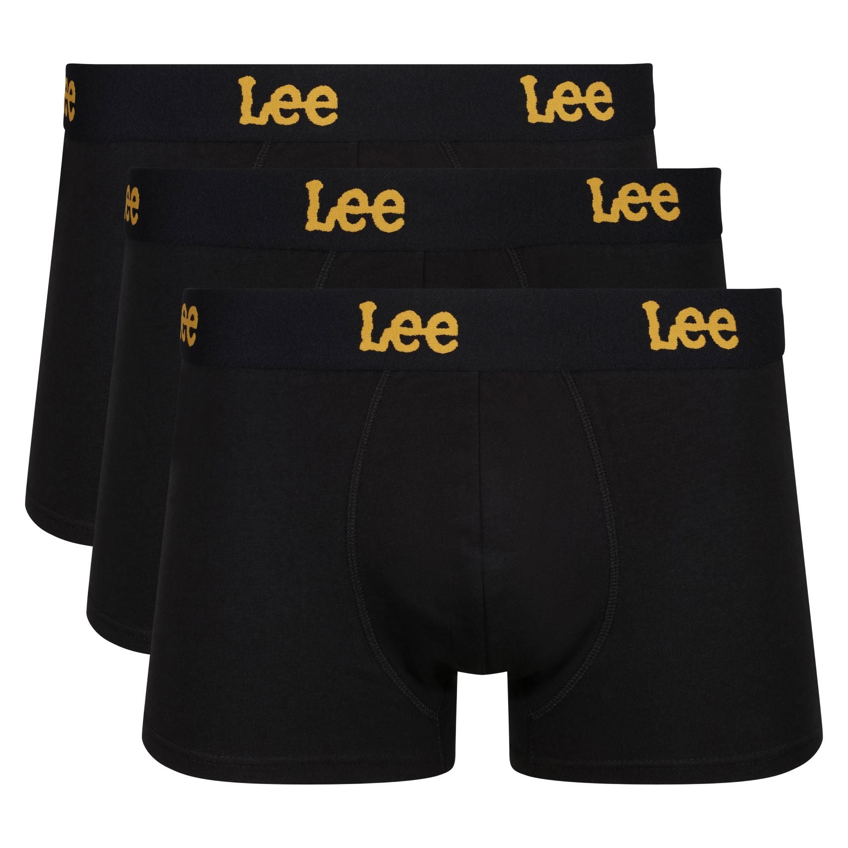 Lee 3 Pack Cotton Stretch Harkins Trunks - Black