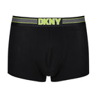 DKNY Mens Monmouth Cotton Stretch 3 pack Trunks - Black/Print/Lead Grey