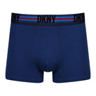 DKNY Mens Virden Cotton Stretch 3 pack Trunks - Blue/Stripe/Red