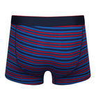 DKNY Mens Virden Cotton Stretch 3 pack Trunks - Blue/Stripe/Red