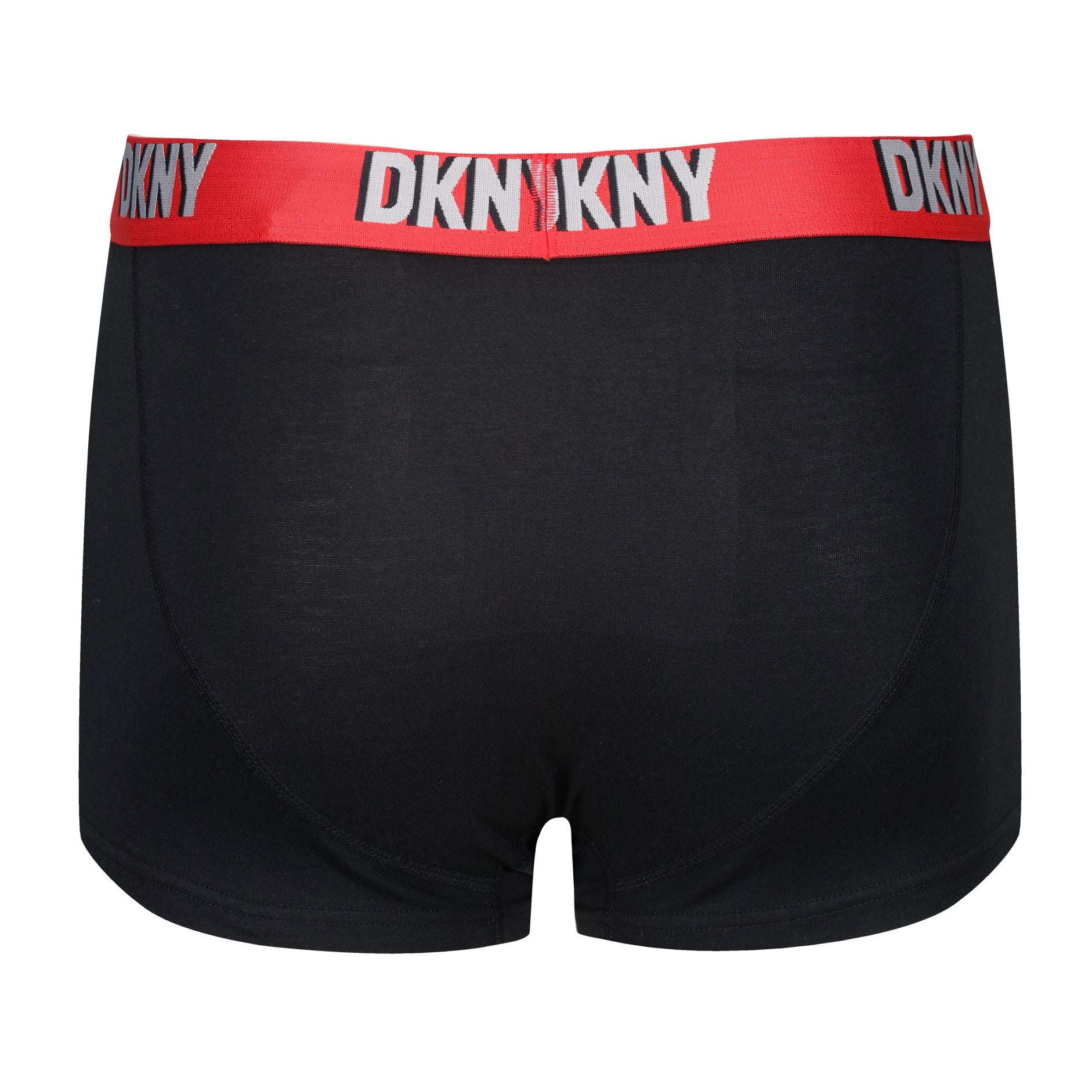 DKNY Mens Monmouth Cotton Stretch 3 pack Trunks - Black/Print/Lead