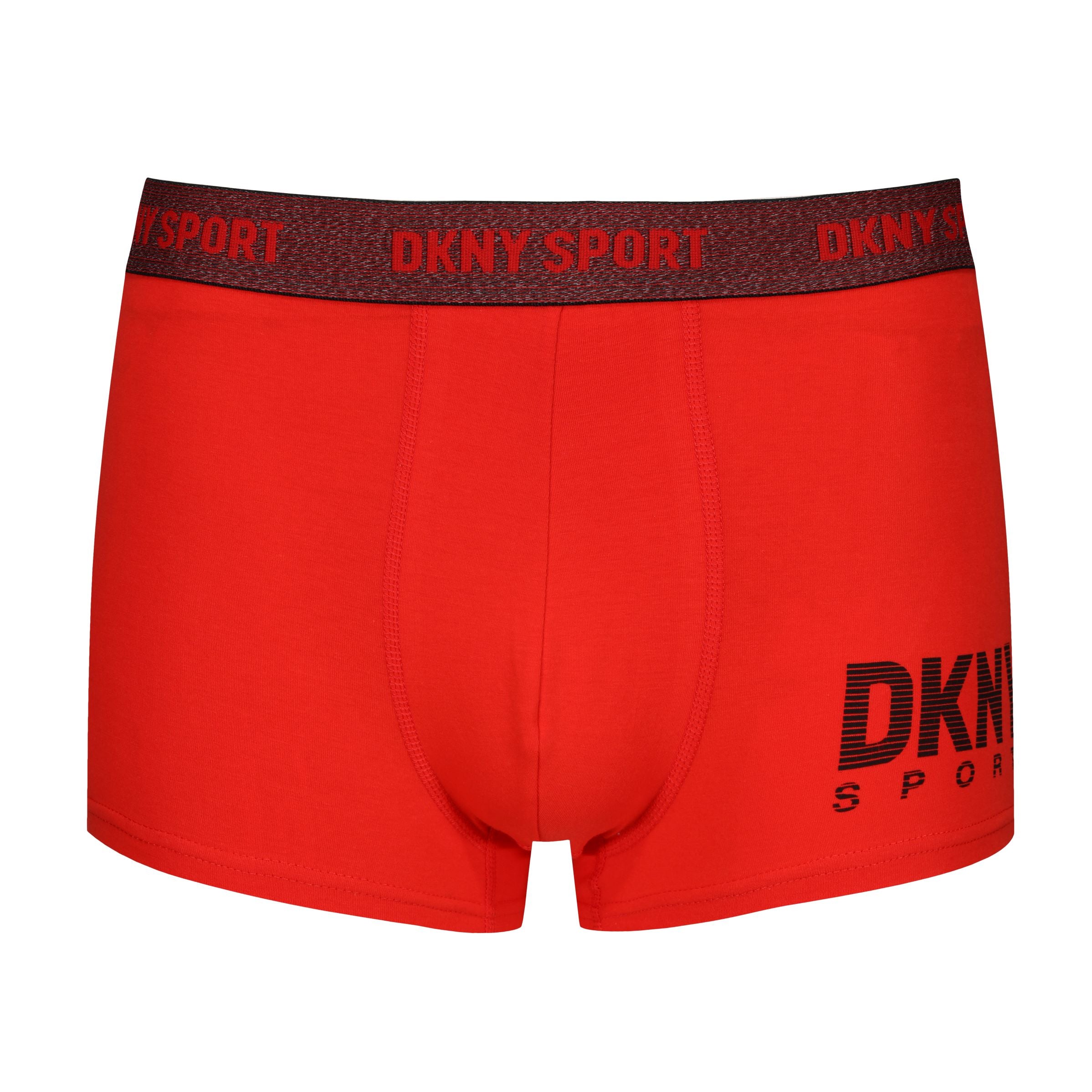 DKNY Chico 3 pack Cotton Sport Trunks - Lead/Atomic Blue/Spotlight