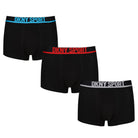 DKNY Compton 3 pack Cotton Stretch Sport Trunks - Black