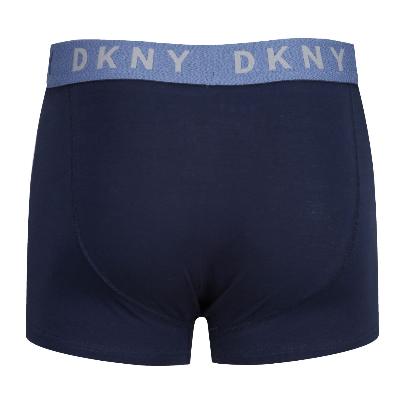 DKNY Mens Valdez 3 pack Cotton Stretch Trunks - Navy/Grey/Blue