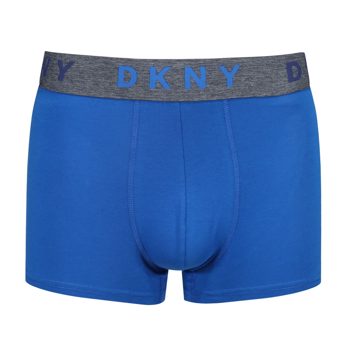 DKNY Mens Valdez 3 pack Cotton Stretch Trunks - Navy/Grey/Blue