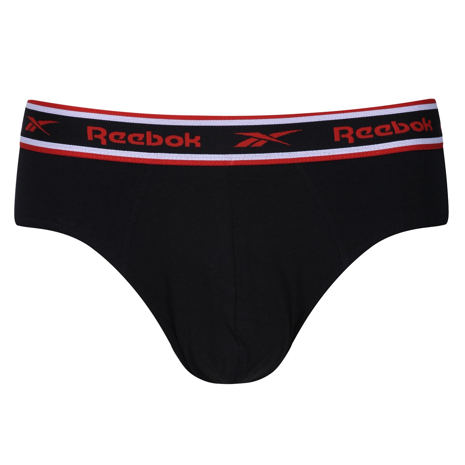 Reebok Chase Mens Cotton Stretch 3 Pack Briefs - Black