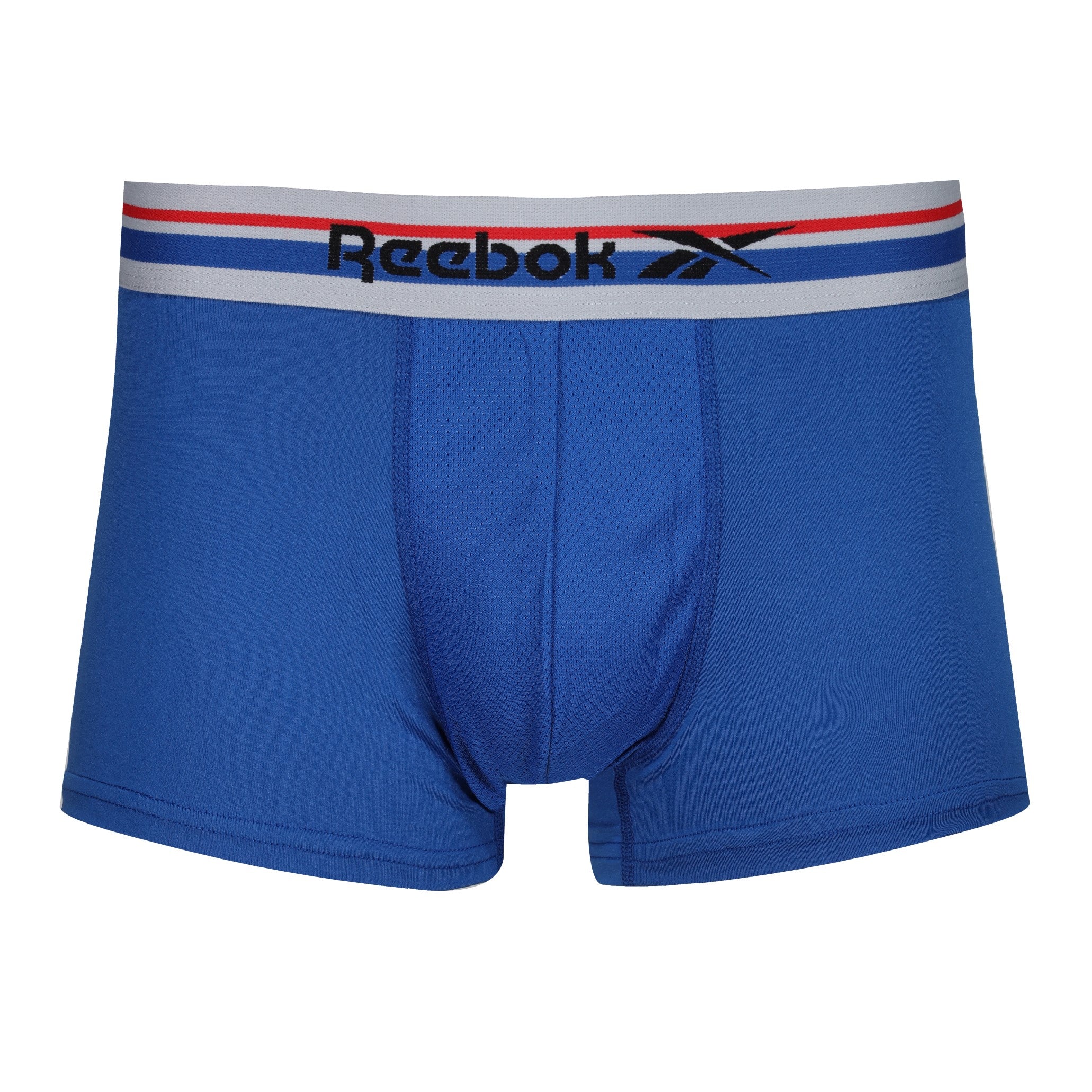 Reebok Mens Performance 3 Pack Short Sports Pietro Trunks - Red/White/Blue