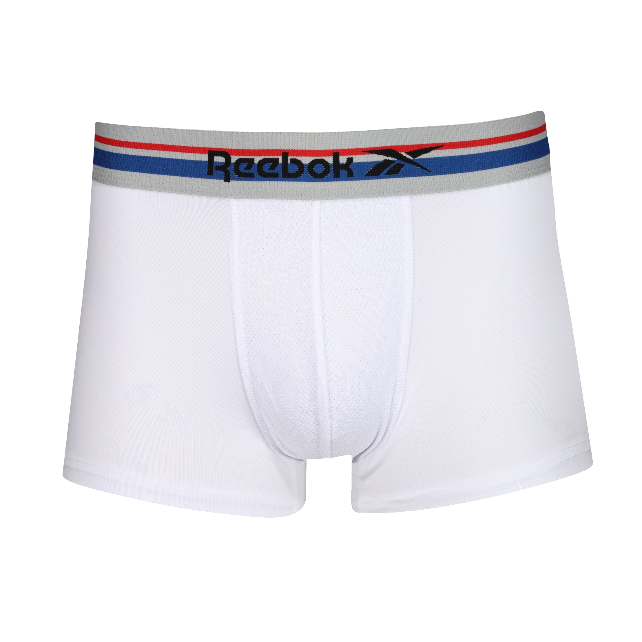 Reebok Mens Performance 3 Pack Short Sports Pietro Trunks - Red/White/Blue