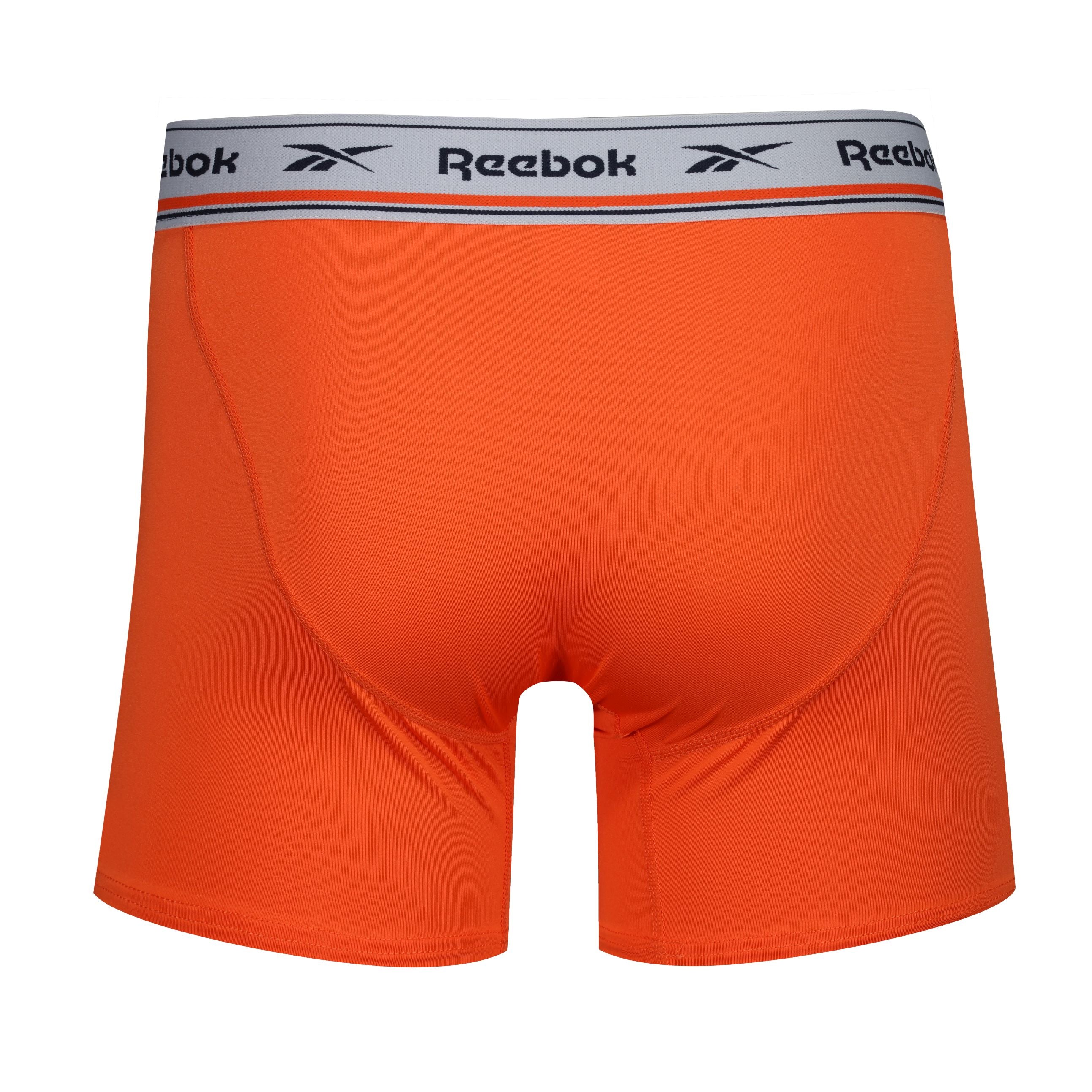 Reebok Mens Performance 3 Pack Lucas Sports Trunks - Orange/Blue/Navy