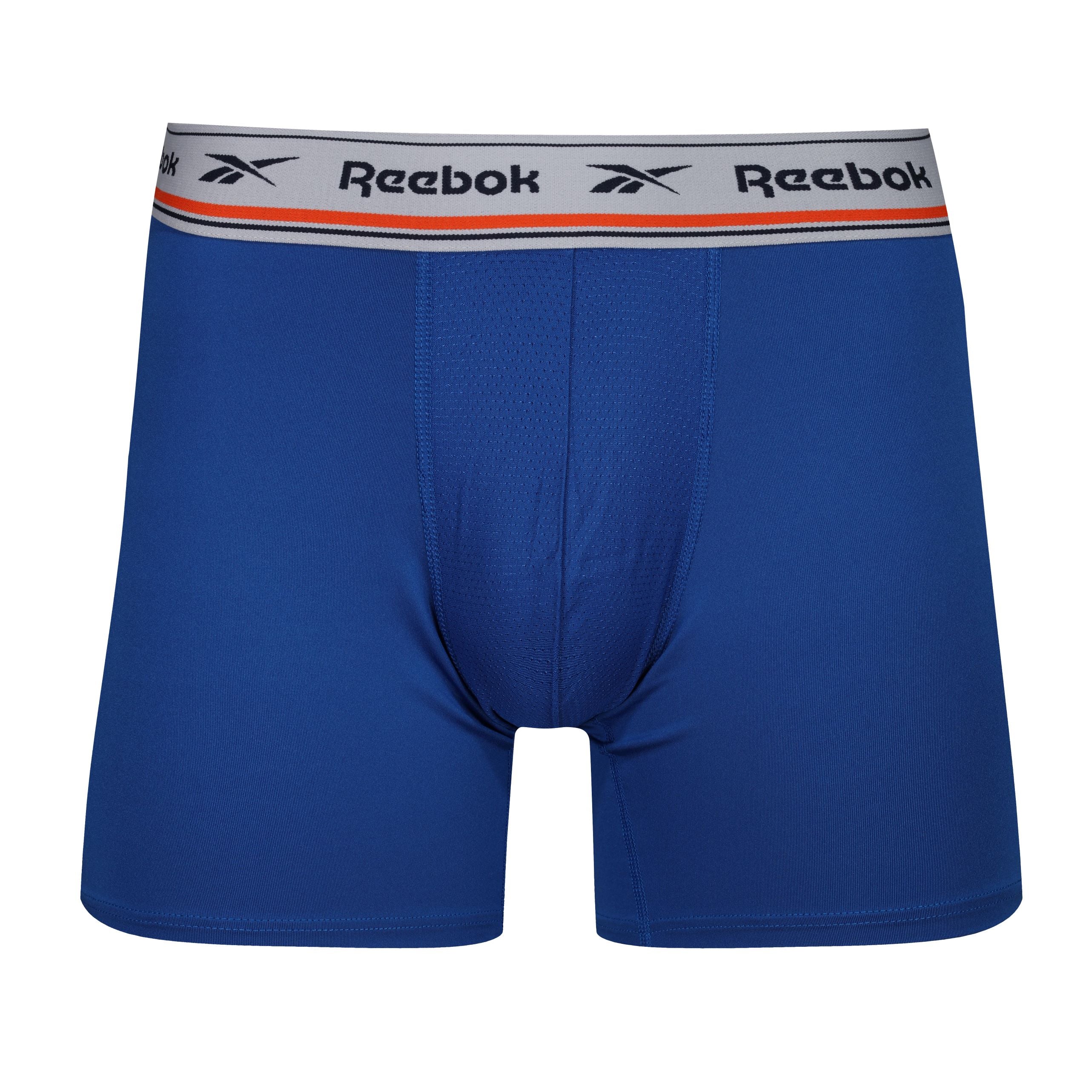 Reebok Mens Performance 3 Pack Lucas Sports Trunks - Orange/Blue/Navy