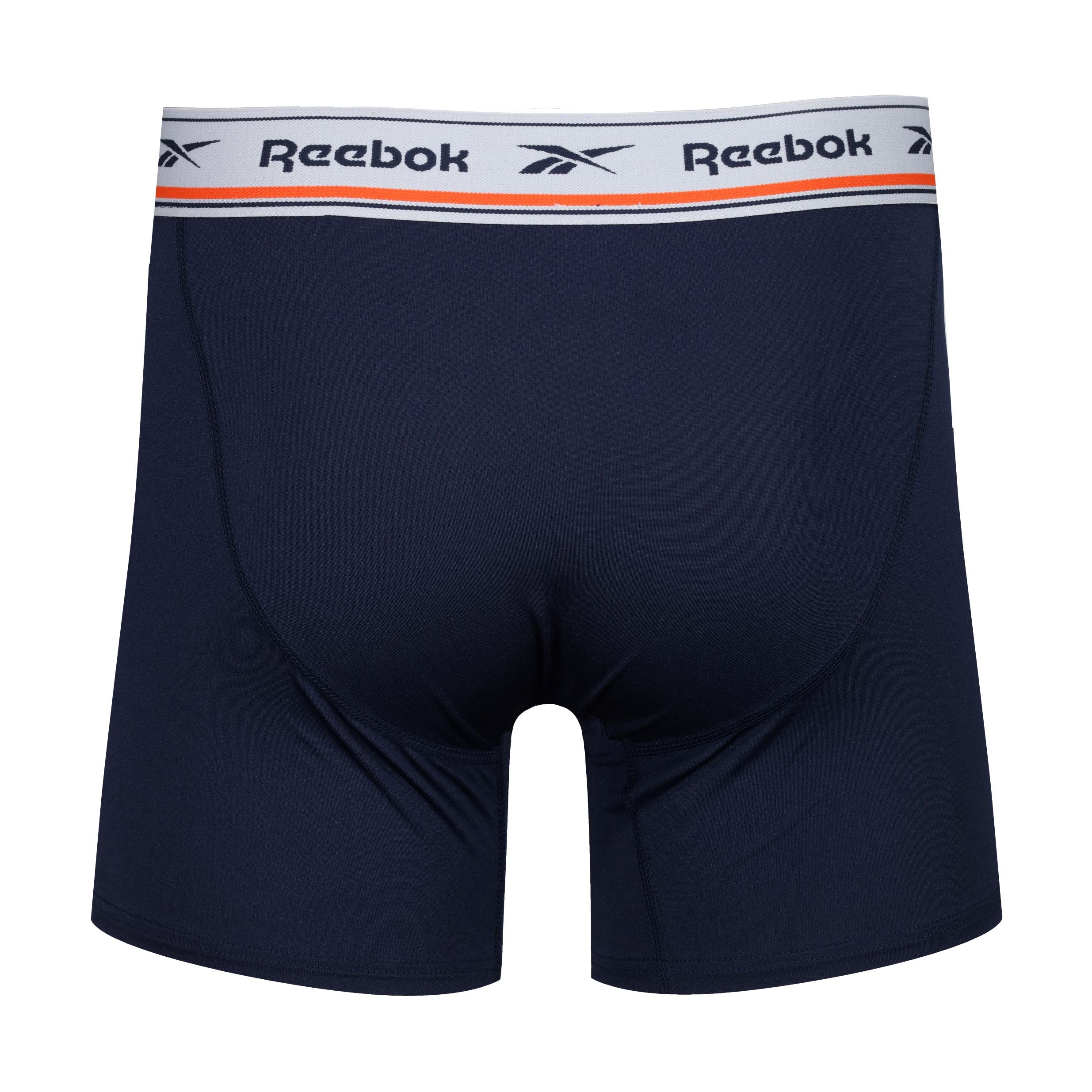 Reebok Mens Performance 3 Pack Lucas Sports Trunks - Orange/Blue/Navy