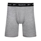 Reebok Mens Carter Performance 3 Pack Long Sport Trunks - Black Print/Grey