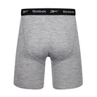 Reebok Mens Carter Performance 3 Pack Long Sport Trunks - Black Print/Grey