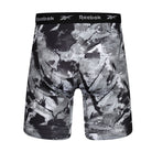 Reebok Mens Carter Performance 3 Pack Long Sport Trunks - Black Print/Grey