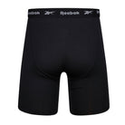 Reebok Mens Carter Performance 3 Pack Long Sport Trunks - Black Print/Grey