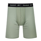 Reebok Mens Carter Performance 3 Pack Long Sport Trunks - Black /Grey Print/Green