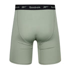 Reebok Mens Carter Performance 3 Pack Long Sport Trunks - Black /Grey Print/Green