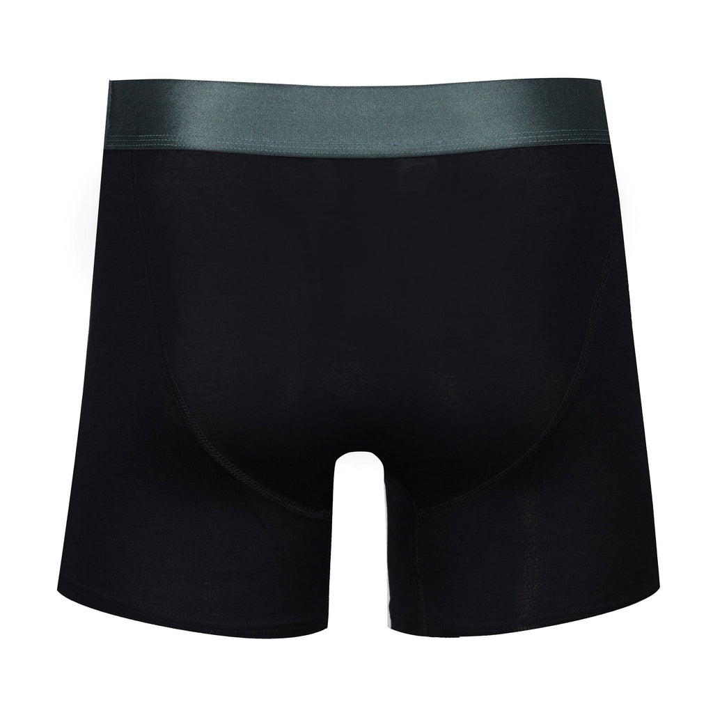 Reebok Mens Bamboo Viscose 3 Pack Lorenzo Black Trunks - Harmony/Green/Sea