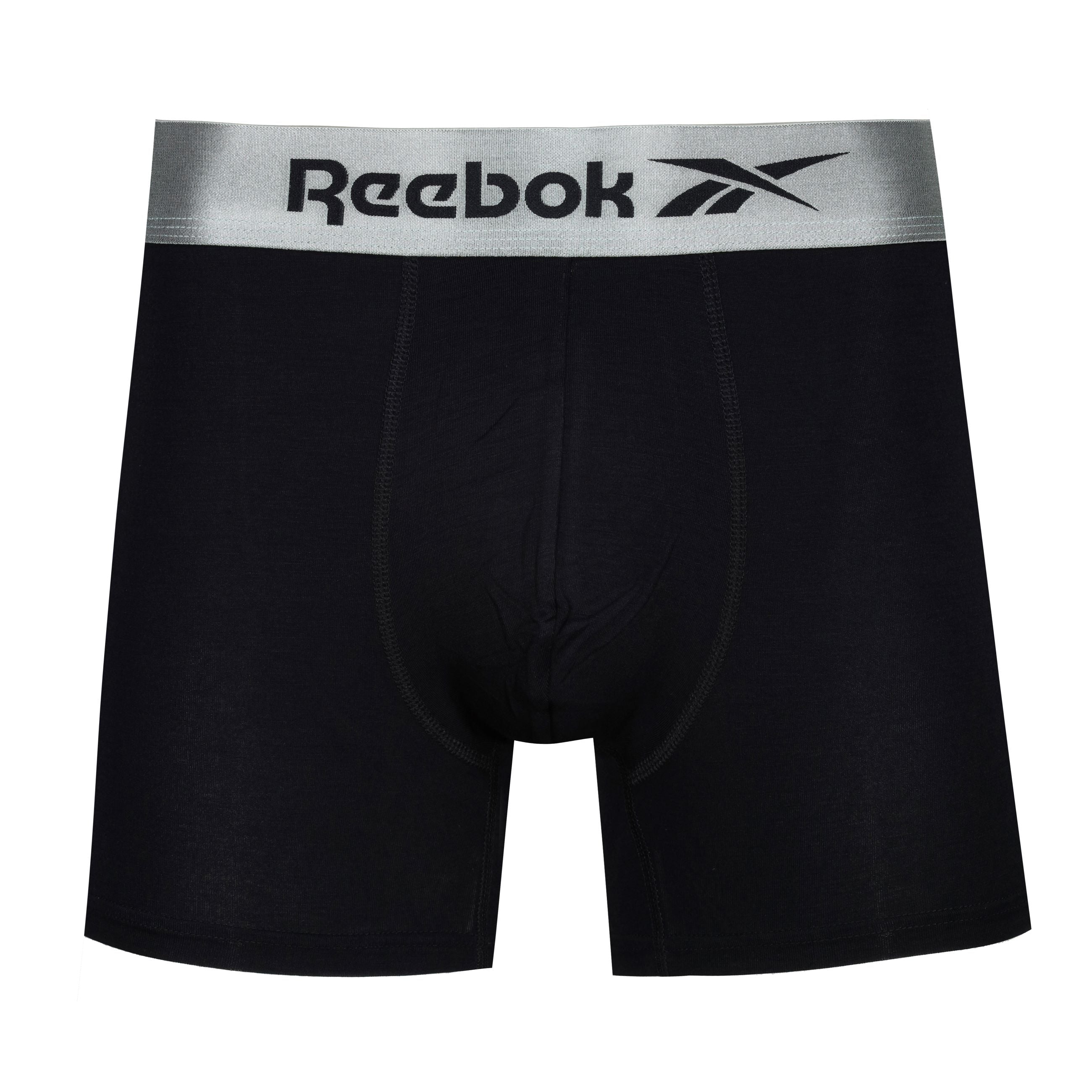 Reebok Mens Bamboo Viscose 3 Pack Lorenzo Black Trunks - Harmony/Green/Sea