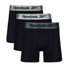 Reebok Mens Bamboo Viscose 3 Pack Lorenzo Black Trunks - Harmony/Green/Sea