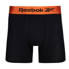 Reebok Mens Bamboo Viscose 3 Pack Lorenzo Black Trunks - Blue/Orange/Green