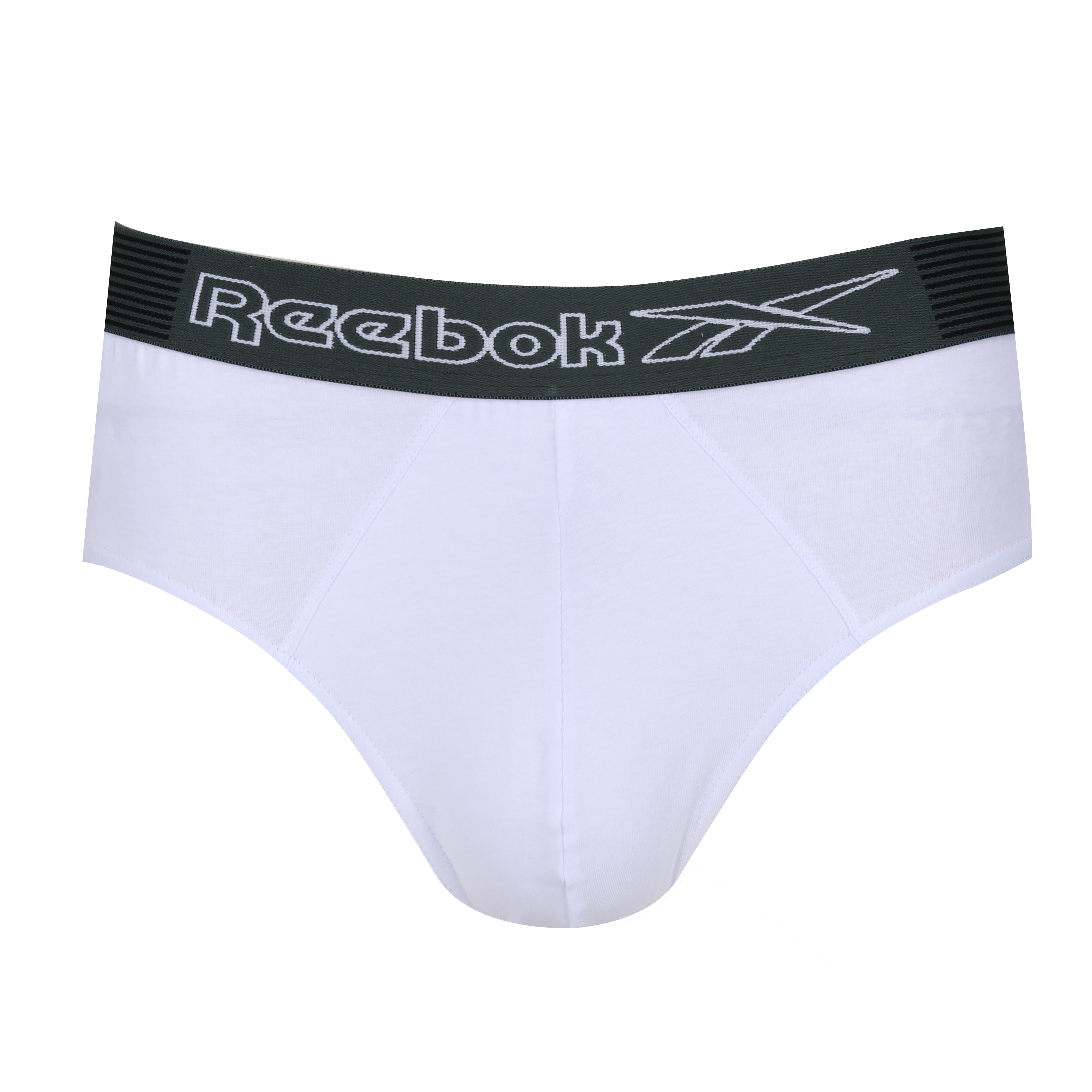 Reebok Mens Cotton Stretch 3 Pack Gavino Briefs - Grey Marl/White/Black