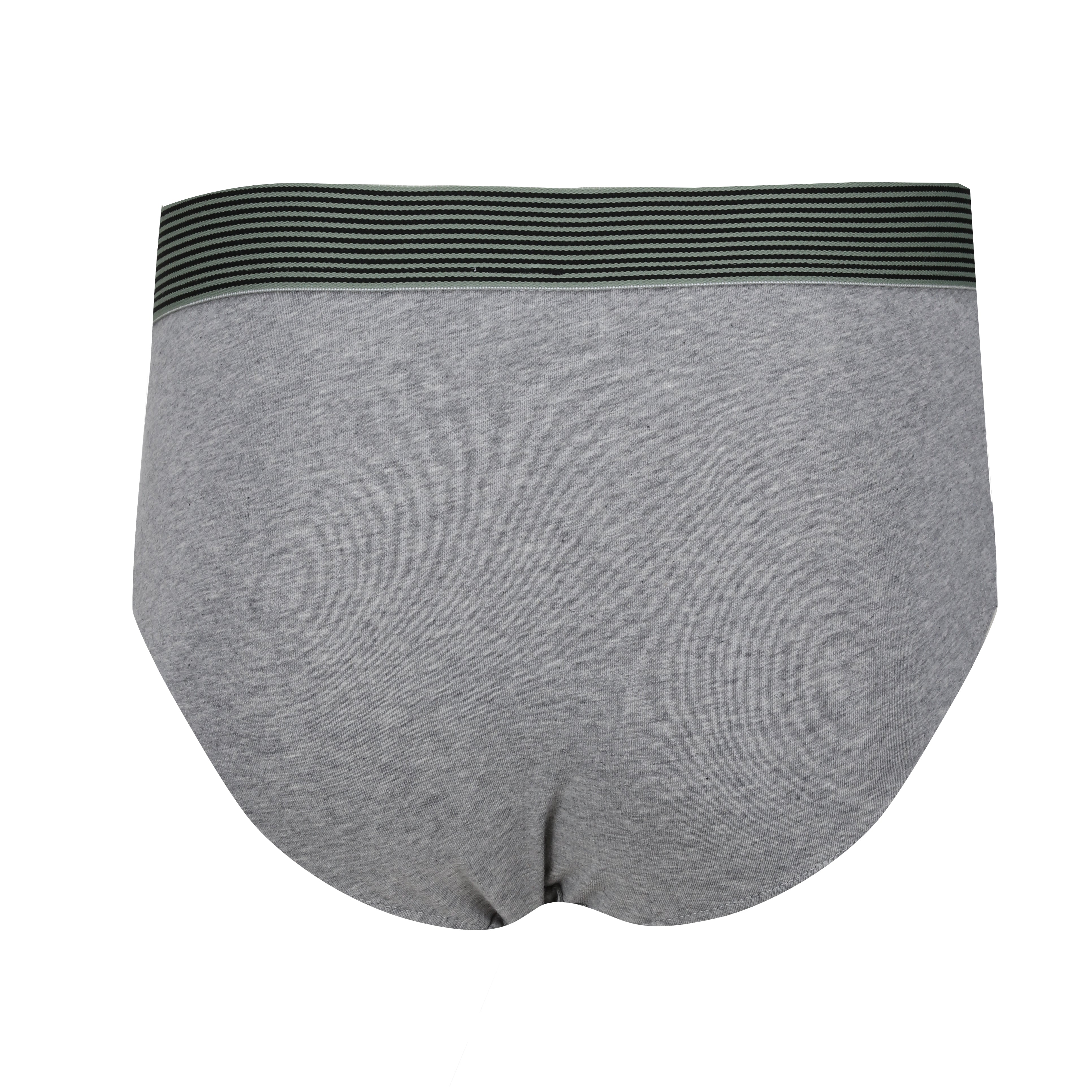 Reebok Mens Cotton Stretch 3 Pack Gavino Briefs - Grey Marl/White/Black