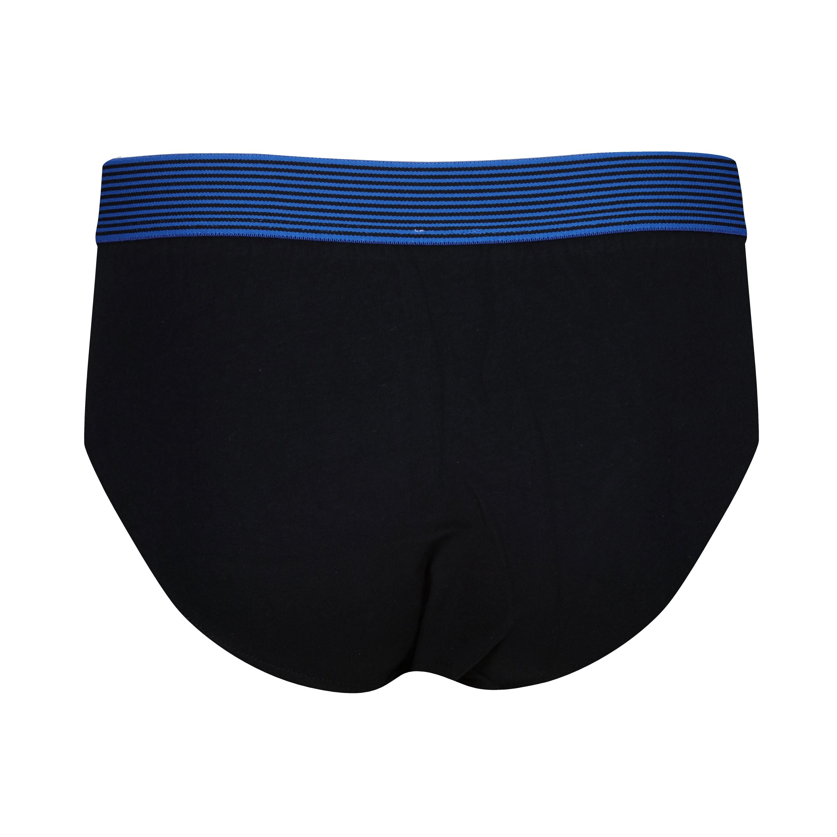 Reebok Mens Cotton Stretch 3 Pack Gavino Black Briefs